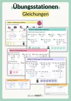 Vorschau - Arbeitsblätter - Übungs-Stationen zu Gleichungen (Escaperoom) - Deckblatt