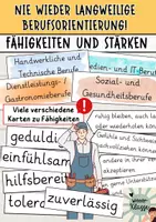 Vorschau - Spiele - Berufsorientierung: Fähigkeiten und Soft Skills Karten zu Berufszweigen - Deckblatt