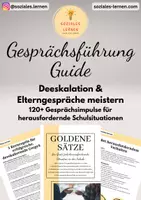 Vorschau - Lehrwerke/Schulbücher - Lehrer Gesprächsführung Guide & Elterngespräche meistern 120+ Gesprächsimpulse für herausfordernde Schulsituationen Classroom Management - Deckblatt