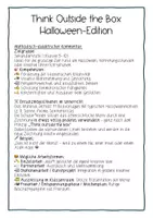 Vorschau - Arbeitsblätter - Think outside the box Halloween Deutsch - Seite 1