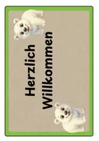 Vorschau - Mal- und Bastelvorlagen - Türschild Klassenzimmer Eisbär / Eisbärenklasse - Seite 1