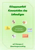 Vorschau - Arbeitsblätter - klassenarbeit-kennzeichen-des-lebendigen - Deckblatt