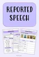 Vorschau - Arbeitsblätter - REPORTED SPEECH (+QUESTIONS): INFO, ÜBUNGEN, TAFELMATERIAL - Deckblatt