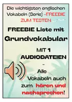 Vorschau - Arbeitsblätter - Vokabelliste "Sommer" + MIT AUDIO! Zum Anhören und Nachsprechen! - Deckblatt