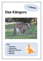 Vorschau - Arbeitsblätter - Das Känguru - 1. Klasse - Deckblatt