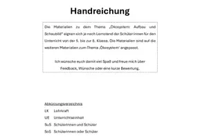 Vorschau - Arbeitsblätter - Ökosystem - Aufgaben und Schaubild - Seite 1