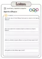 Vista previa - Hojas de trabajo - Comprensión lectora – deporte olímpico + soluciones - página 3
