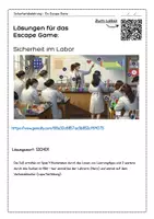 Vorschau - Arbeitsblätter - Sicher im Labor - Ein Escape Game - Sicherheitsbelehrung - Seite 1