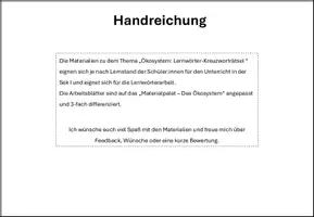 Vorschau - Arbeitsblätter - Materialpaket: das Ökosystem - Seite 2