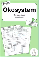 Vorschau - Arbeitsblätter - Ökosystem - Lückentext (kostenlos) - Deckblatt