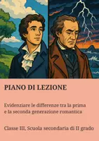 anteprima - Piani di lezione - Evidenziare le differenze tra la prima e la seconda generazione romantica - Pagina di copertina