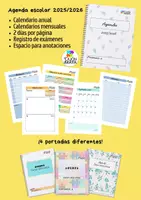 Vista previa - Para docentes: organización, planificación y formación - Agenda. Curso 25/26 (4 portadas diferentes) - Portada