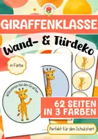 Vorschau - Mal- und Bastelvorlagen - Materialpaket - Dekoration für die Giraffenklasse - Seite 1