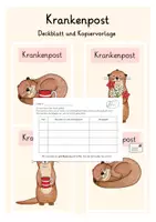 Vorschau - Merkblätter - Krankenpost - Otter - Deckblatt und Kopiervorlage - Deckblatt
