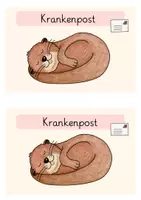 Vorschau - Merkblätter - Krankenpost - Otter - Deckblatt und Kopiervorlage - Seite 1
