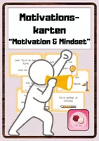 Vorschau - Mal- und Bastelvorlagen - Motivationskarten / Willkommenskarten / Mindset / Growth Mindset - Deckblatt
