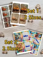 förhandsvisning - Transportation Matching Game • 24 Pairs • 2 Sets & 2 Sizes • Printables for Kids - sida 1