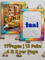 förhandsvisning - Transportation Matching Game • 24 Pairs • 2 Sets & 2 Sizes • Printables for Kids - sida 3