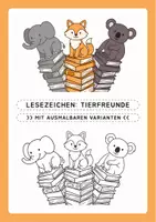 Vorschau - Mal- und Bastelvorlagen - Lesezeichen: 12 Tierfreunde - Deckblatt