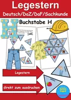 Vorschau - Spiele - GRATIS Legestern Buchstabe H Wortschatz - DaZ/DaF, Deutsch (Klassen 1 und 2) - Deckblatt