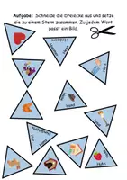Vorschau - Spiele - GRATIS Legestern Buchstabe H Wortschatz - DaZ/DaF, Deutsch (Klassen 1 und 2) - Seite 1