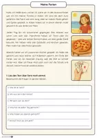 Vorschau - Arbeitsblätter - Meine Ferien – Arbeitsblatt Deutsch (DaZ / DaF) – Lesen, Schreiben, Sprechen - Seite 1