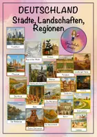 Vorschau - Arbeitsblätter - Deutschland – Städte, Lansdschaften, Regionen - Deckblatt