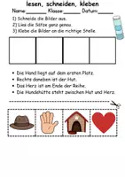 Vorschau - Spiele - Buchstabe H Leserätsel - Lesen, schneiden, kleben - DaZ/DaF, Deutsch, Sachunterricht - Seite 2