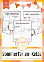 Vorschau - Mal- und Bastelvorlagen - Sommerferien-Kette — Wimpelkette für den Klassenraum - Deckblatt