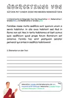 Vorschau - Arbeitsblätter - Übersetzung von Sätzen mit einem oder mehreren Nebensätzen - Seite 1