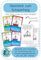 Vorschau - Mal- und Bastelvorlagen - Geschenk zur Einschulung/ Schulanfang / Gottesdienst - Deckblatt