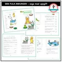 förhandsvisning - Sagobok Den fula ankungen - försättsblad