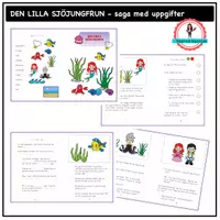 förhandsvisning - Sagobok Den lilla sjöjungfrun - försättsblad