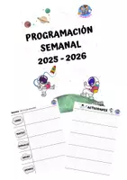 Vista previa - Para docentes: organización, planificación y formación - Programación semanal docente versión astronautas - Portada