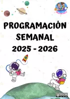 Vista previa - Para docentes: organización, planificación y formación - Programación semanal docente versión astronautas - página 1