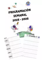 Vista previa - Para docentes: organización, planificación y formación - Programación semanal docente astronautas - Portada