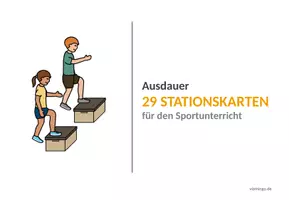 Vorschau - Stationenlernen - Ausdauer: 29 Stationskarten für den Sportunterricht - Seite 1