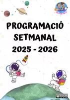 Vista previa - Para docentes: organización, planificación y formación - Programació setmanal docent astronautes editable - página 1