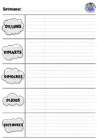 Vista previa - Para docentes: organización, planificación y formación - Programació setmanal docent astronautes editable - página 2