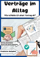 Vorschau - Arbeitsblätter - Verträge im Alltag: Kaufvertrag, Online-Bestellung, Widerrufsrecht, schlüssiges Handeln - Deckblatt
