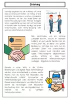 Vorschau - Arbeitsblätter - Verträge im Alltag: Kaufvertrag, Online-Bestellung, Widerrufsrecht, schlüssiges Handeln - Seite 1