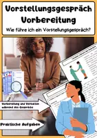 Vorschau - Stundenentwürfe - Vorstellungsgespräch Materialpaket: Bewerbungsgespräch, typische Fragen, Körpersprache, Kommunikation - Seite 1