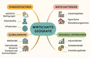 Vorschau - Arbeitsblätter - Arbeitsblatt "Wirtschaftsgeografie" + interaktive Lösung & MP3 + Mindmap - Seite 3