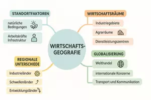 Vorschau - Arbeitsblätter - Arbeitsblatt "Wirtschaftsgeografie" + interaktive Lösung & MP3 + Mindmap - Seite 2