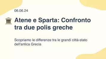 anteprima - Presentazioni / Lavagne - Confronto tra Atene e Sparta - Strutture politiche a confronto - Presentazione - Pagina 1
