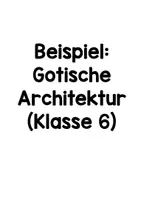 Vorschau - Arbeitsblätter - Kunst Sekundarstufe I - Werkbetrachtung Gotische Architektur - Seite 1