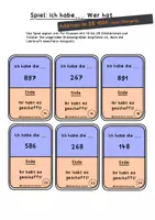 Vorschau - Spiele - Spiel: Ich habe... Wer hat? Addition ZR 1000 ohne Übergang - Seite 2