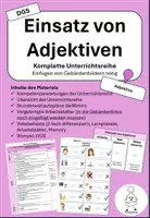 Vorschau - Unterrichtsreihen - DGS: Einsatz von Adjektiven (komplette Unterrichtsreihe) - Deckblatt