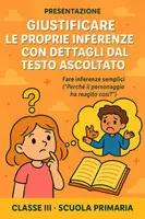 anteprima - Presentazioni / Lavagne - Giustificare le proprie inferenze con dettagli dal testo ascoltato (fare inferenze semplici; "perché il personaggio ha reagito così?”)) - Pagina di copertina