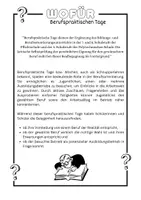Vorschau - Arbeitsblätter - Berufspraktische Tage Schülermappe - Seite 1